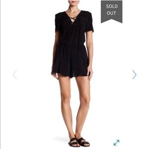 black keyhole romper